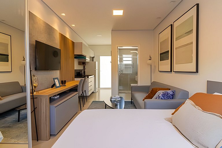 Studio aconchegante a 500m do centro