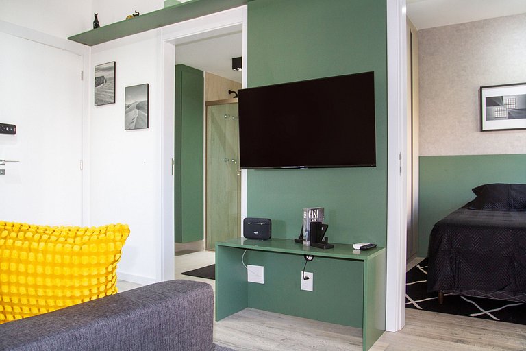 Apt 2 quartos luxuoso no campo belo. Ar e piscina