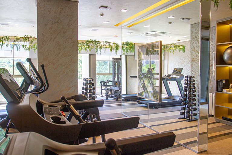 Apt 2 quartos luxuoso no campo belo. Ar e piscina