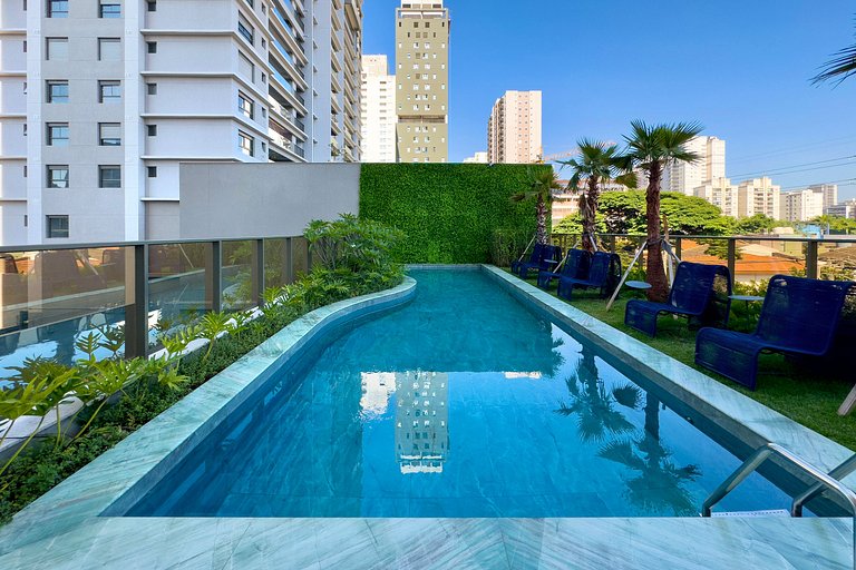 Apt moderno c/academia e piscina