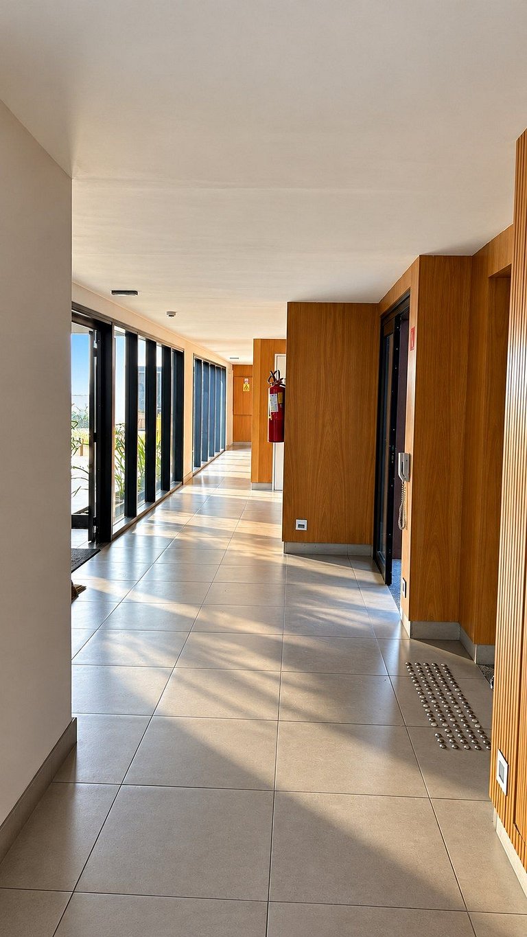 Studio moderno com varanda e vista na Vila Olímpia