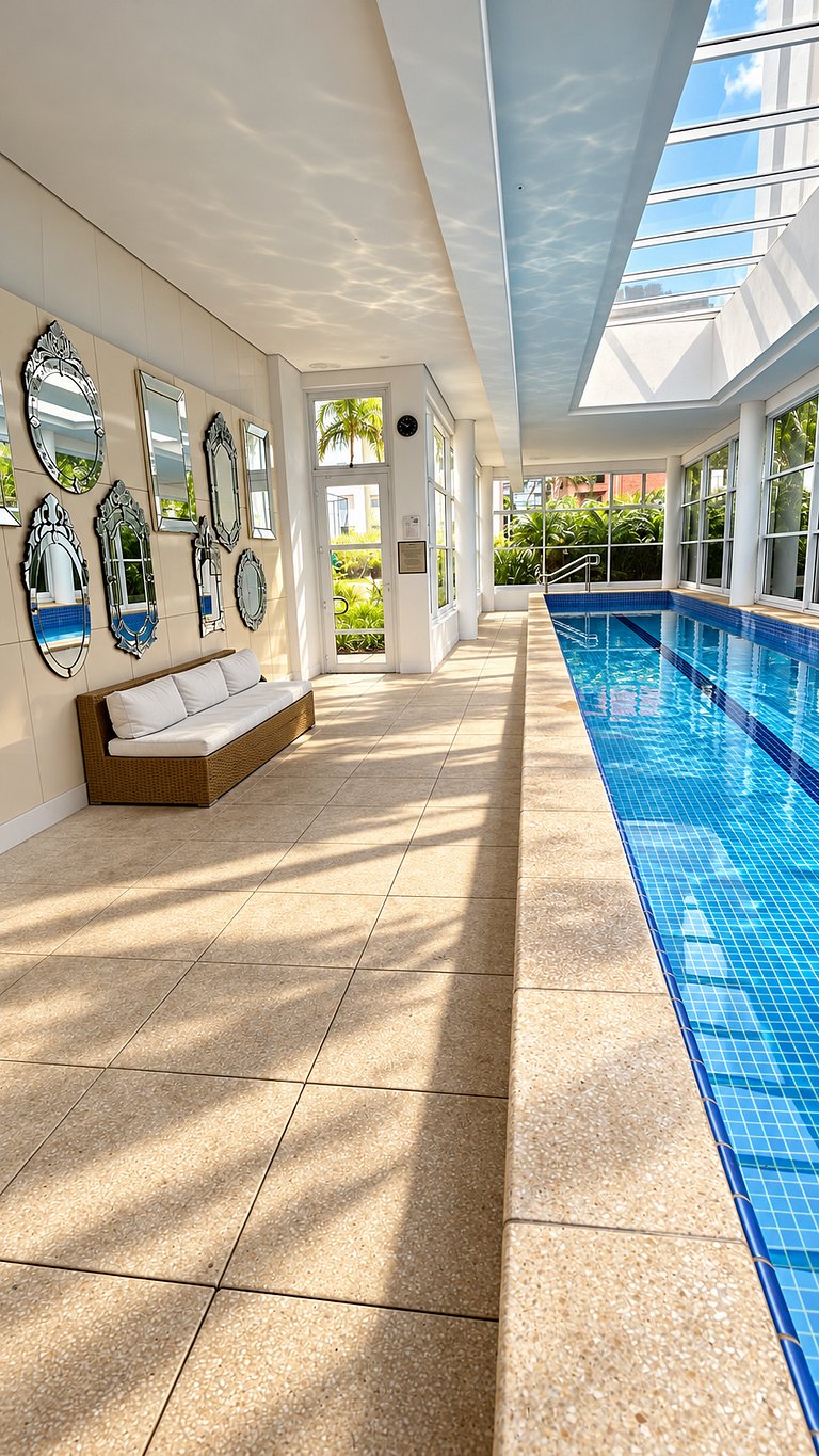 Studio no Brooklin com piscina e academia