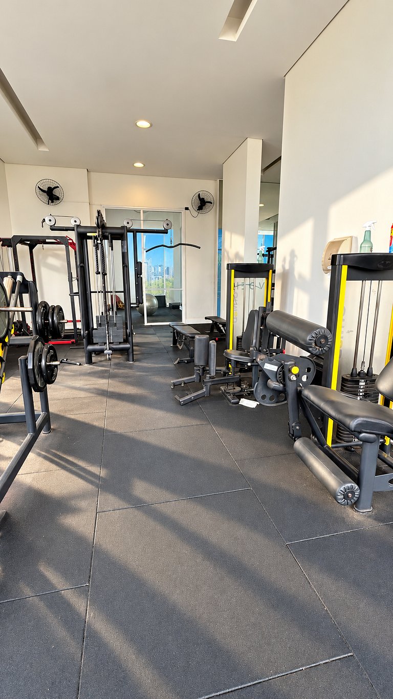 Studio no Brooklin com piscina e academia