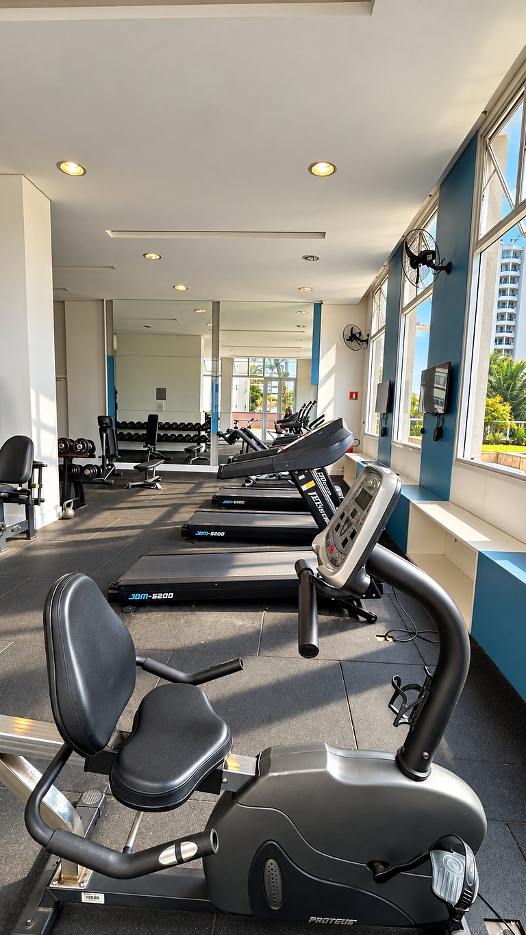 Studio no Brooklin com piscina e academia