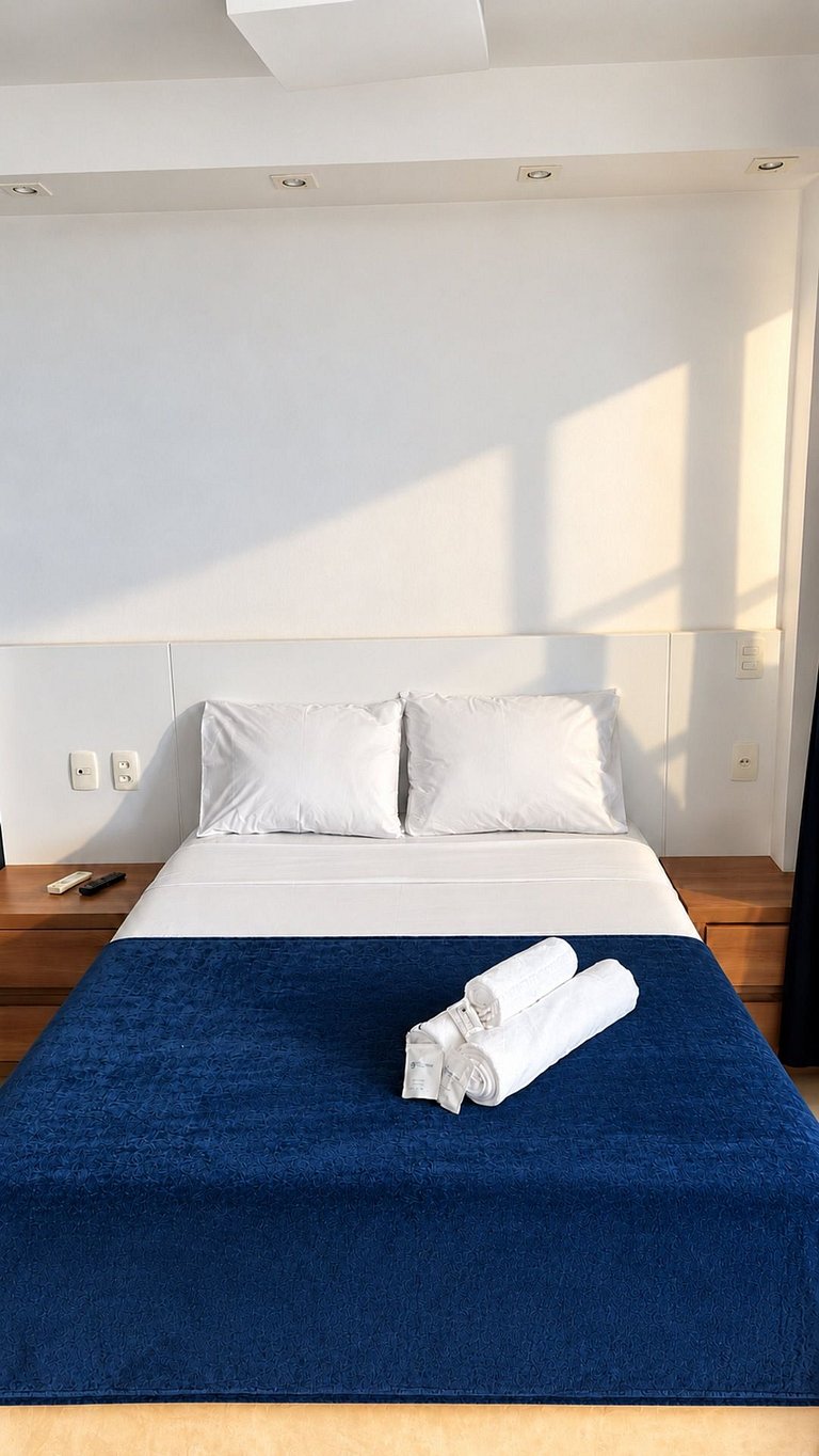 Studio no Brooklin com piscina e academia