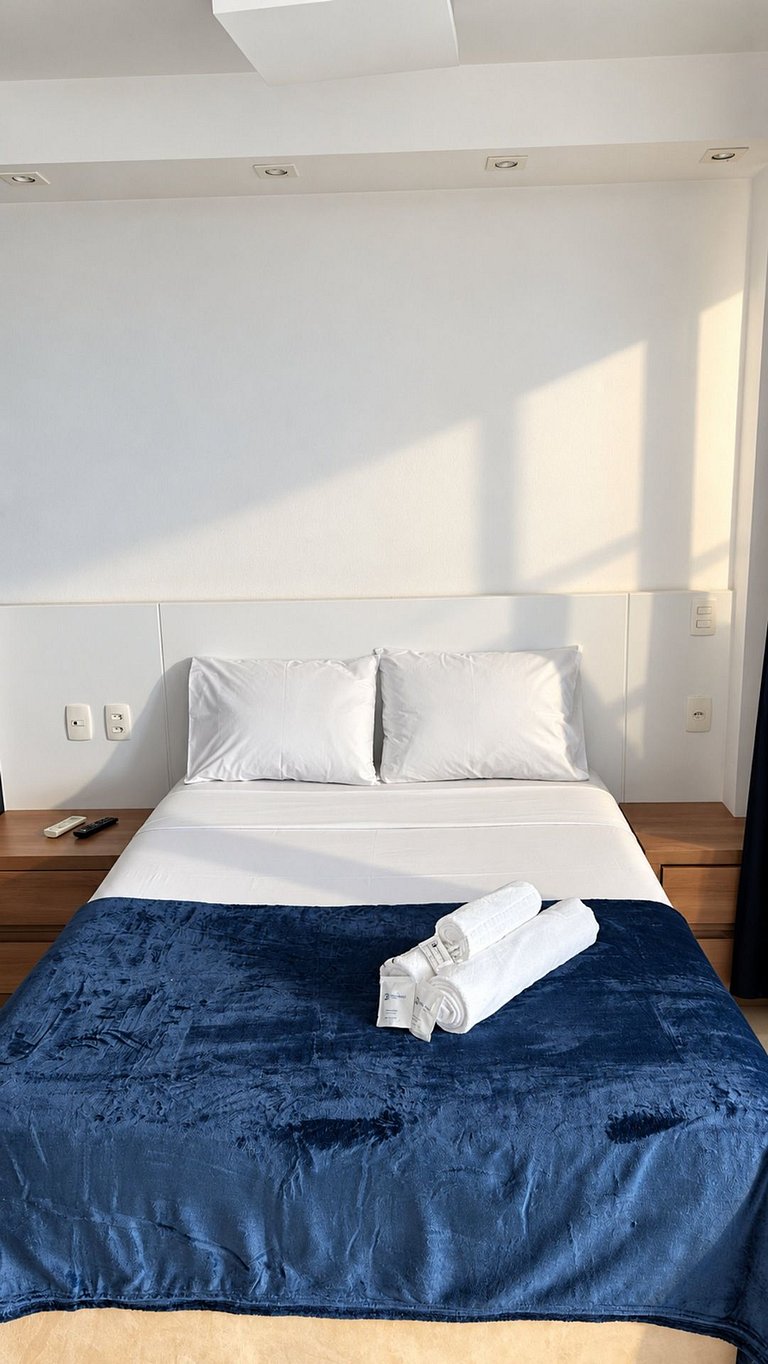 Studio no Brooklin com piscina e academia