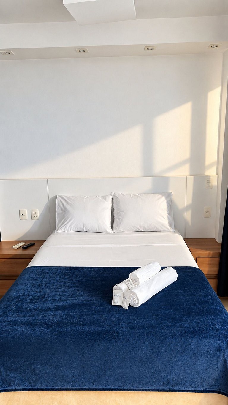Studio no Brooklin com piscina e academia