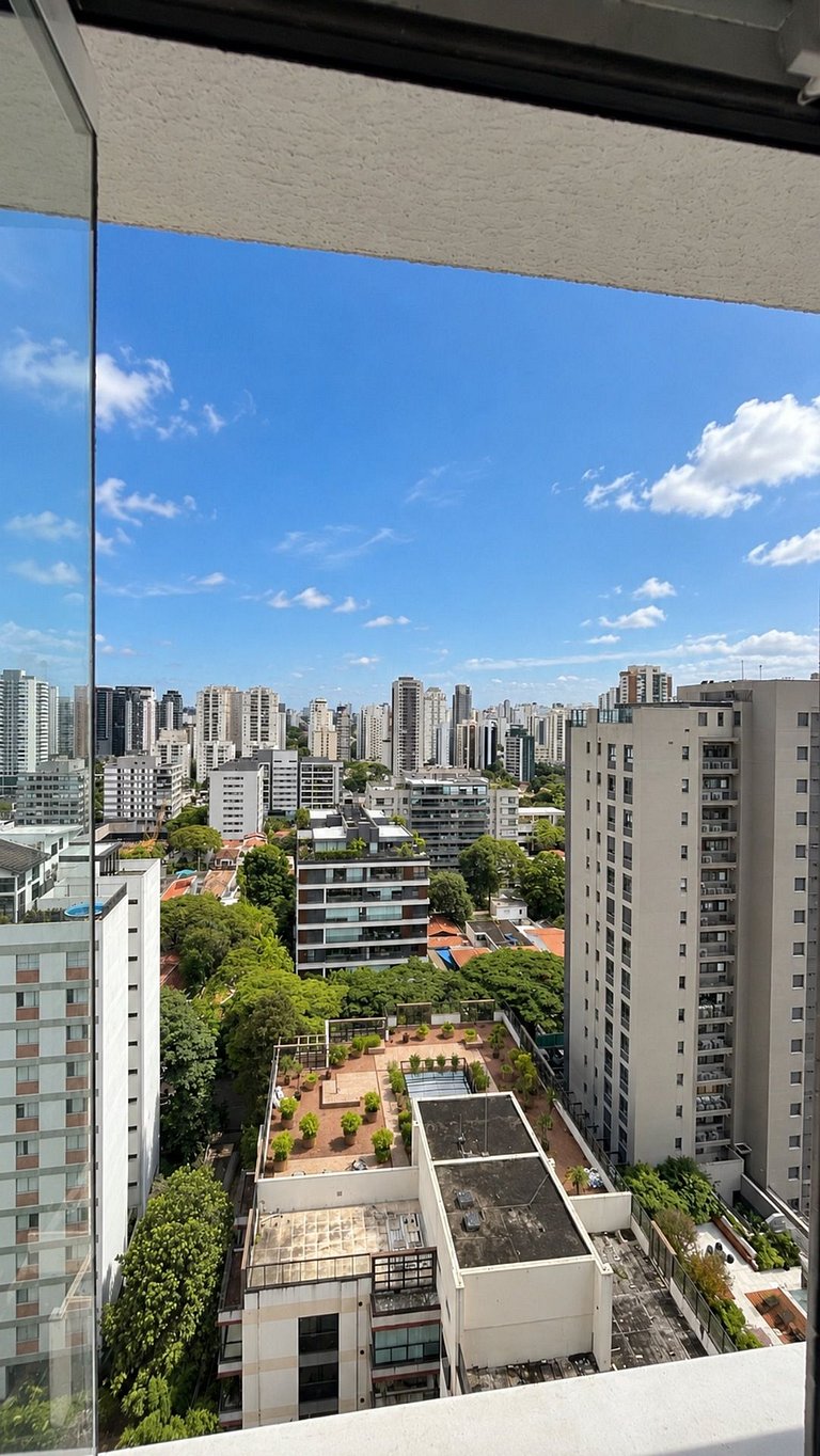 Studio no Brooklin com piscina e academia